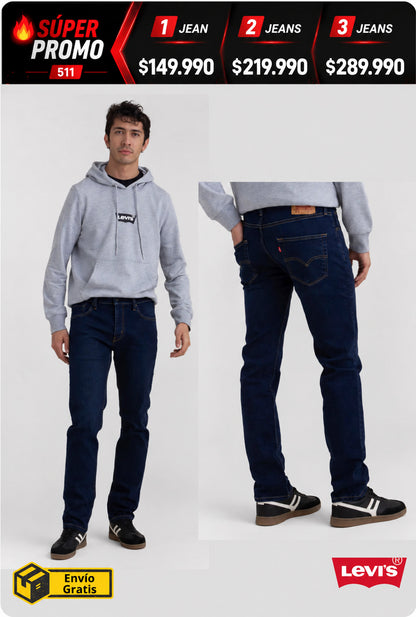 Jean Levis® 511 Stretch Licrado x 2 unidades