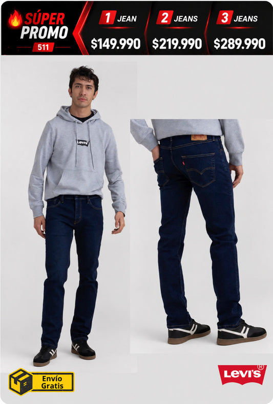 Jean Levis® 511 Stretch Licrado x 2 unidades
